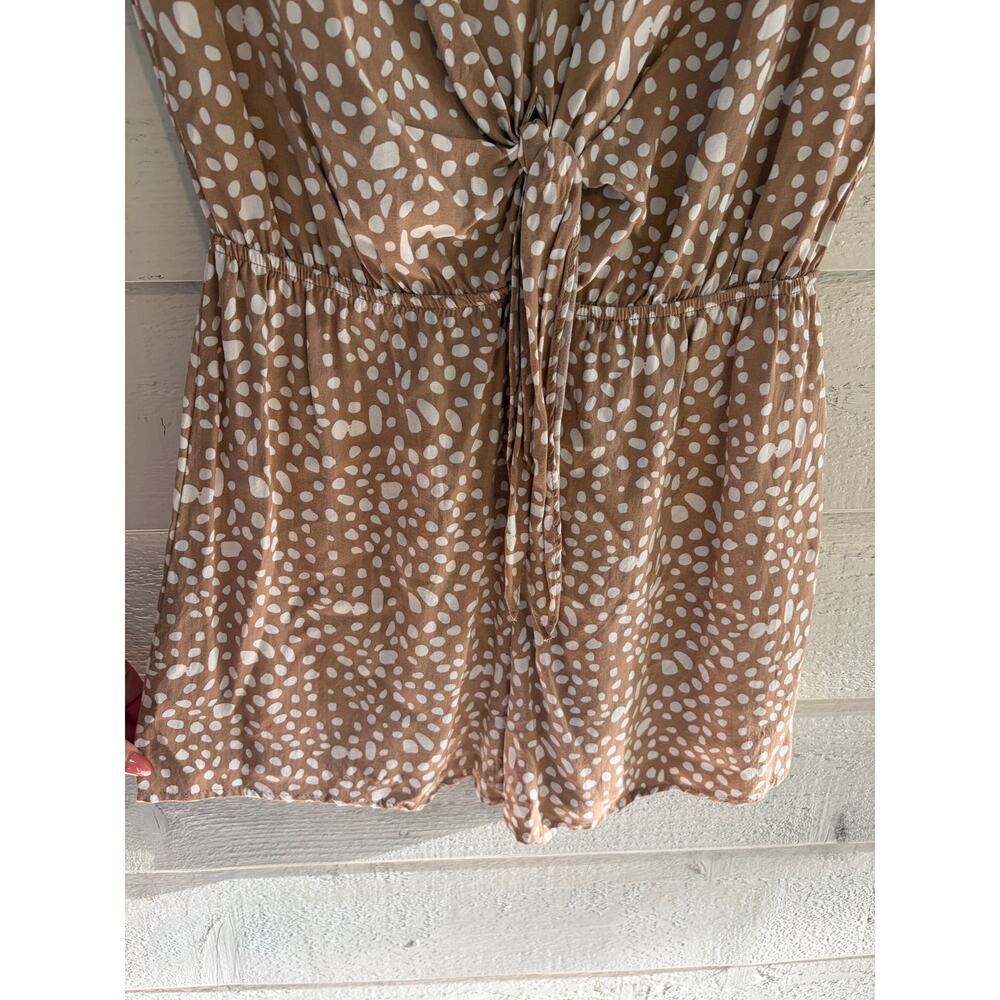 Simplee Beige & White Printed Romper – Women’s Size Small - Picture 4 of 7